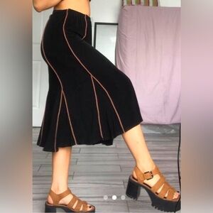 Citiknits Womens Long Maxi Skirt Size L Black